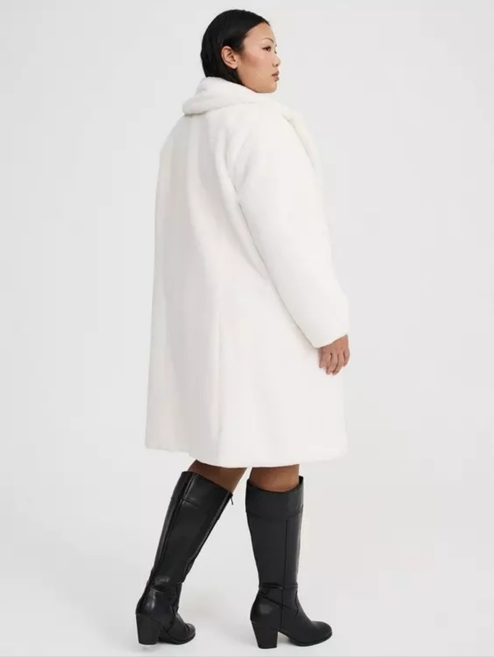 TORRID 4X Longline Faux Fur Coat Winter Luxe Glam Classy Elegant - Picture 5 of 7